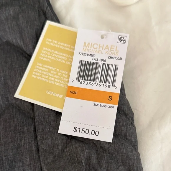 Michael Kors Charcoal Down Vest - Picture 3 of 8